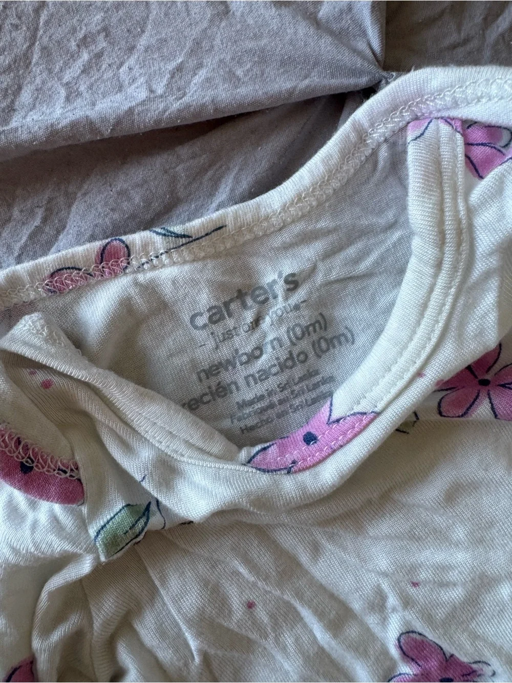 Carter's Baby 2 Piece Pajamas with Pink Floral Print